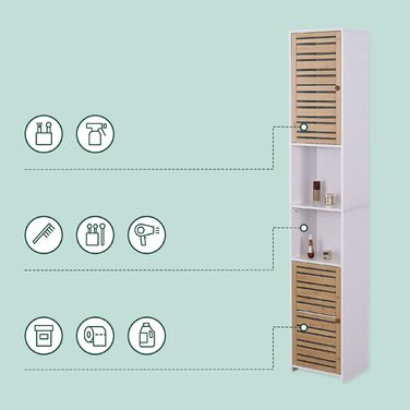 Висока шафа для ванної кімнати Relaxdays 190 см