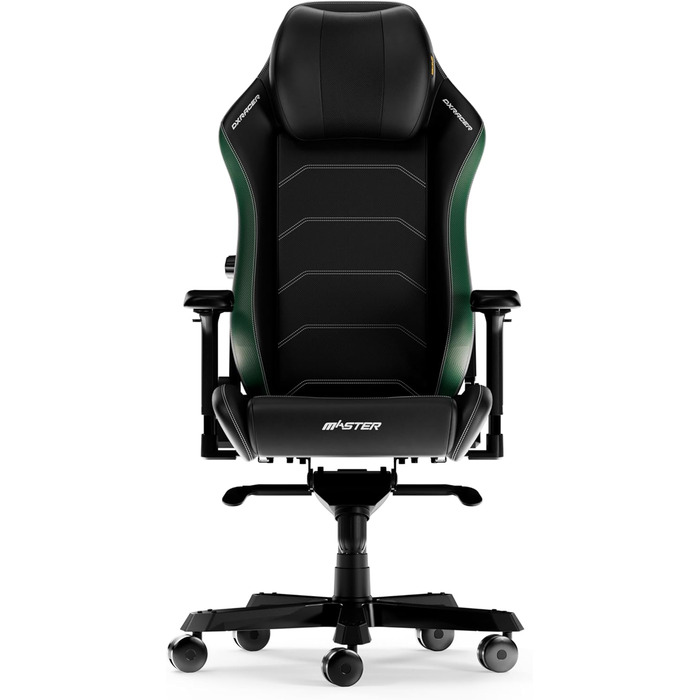 Ігрове крісло DXRacer MASTER XL, чорно-зелена шкіра з мікрофібри