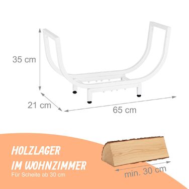 Стильна полиця для дров Relaxdays з вигнутим дизайном