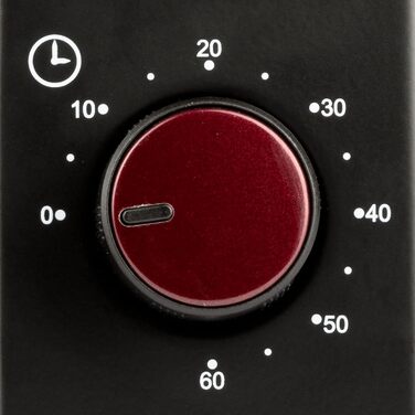 Міні-піч G3 Ferrari G10169 il Moro 10, 800 Вт, таймер 60 хв, дверцята для очищення, 100–230 °C, гриль INOX, чорно-червоний