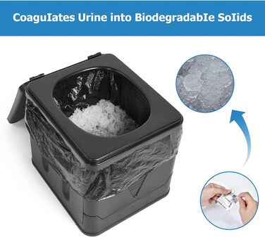 Розкладне туристичне туалетне сидіння OTRAKI - мобільний туалет для кемпінгу, фестивалів та подорожей (12 пакетів)