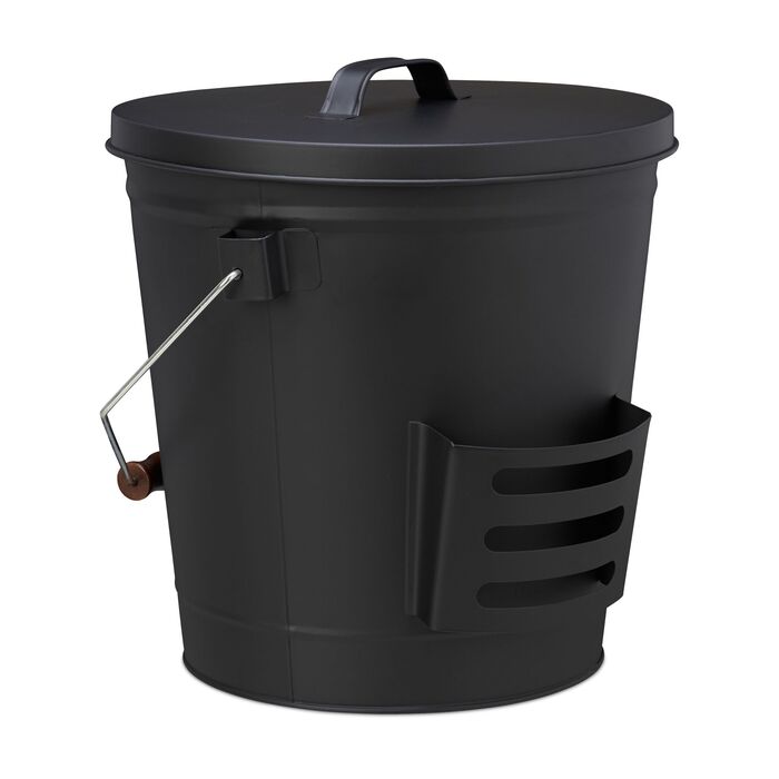 Відро для сміття Relaxdays з кришкою та щіткою для підлоги