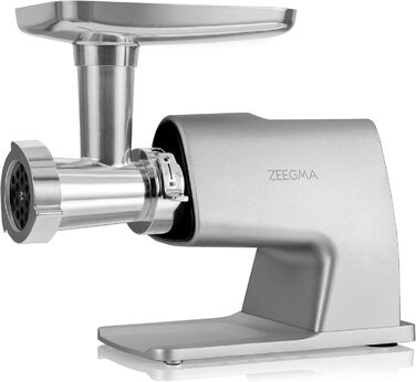 Електрична м'ясоподрібнювач ZEEGMA MOLEN MASTER 2500W з 3 дисками з нержавіючої сталі, насадка для ковбас та овочешкребкою, функція зворотного ходу, сенсорний дисплей
