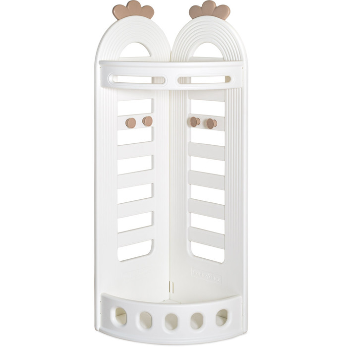 Стелаж кутовий для речей Mealux Dina White/Coffee (арт. KD-E081 White/Coffee)