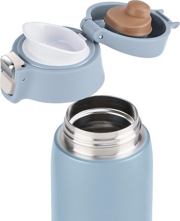 Термокружка Emsa N21518 Travel Mug Light | 0.4 л, нержавіюча сталь, 8 год гаряче/16 год холодне, BPA Free, блакитний колір