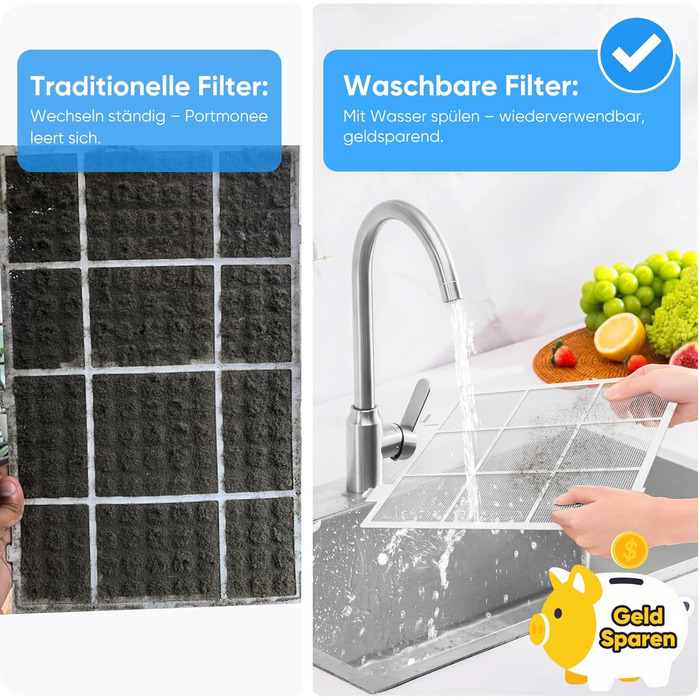 Повітряочисник з керуванням через додаток, HEPA фільтр H14, фільтр з активованим вугіллям, розумний дім, сумісний з Alexa, для великих приміщень (KJ3-7, 2x HEPA фільтри)