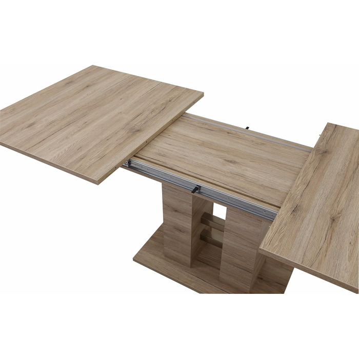 Тік Hela Helena: висувний стіл з синхронним витягом, 140-220x90 см, шпон дуба Сан Ремо