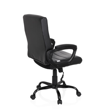 Ергономічне крісло для офісу/керівника ERGOSMOOTH BIG з штучної шкіри, чорного кольору, hjh OFFICE