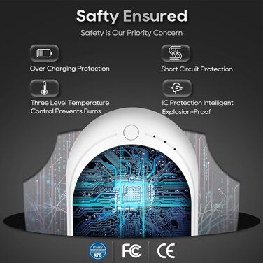 Електричний грієчка Feebee Handwärmer: USB-C, 5200 mAh, Power Bank, 3 режими нагріву, білий