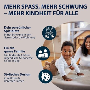 Шоукель HUDORA Nestschaukel Lounge - регульована висота, діаметр 90/110 см, до 150 кг, сітчаста сітка, сімейна сімейна сітка для дому та вулиці, пісок 90 см, одноособова