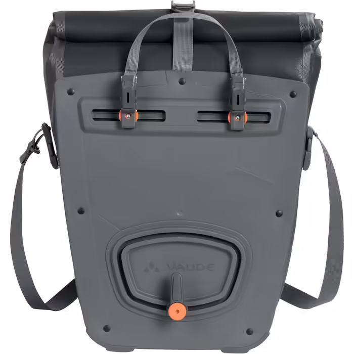 Велосипедна сумка на багажник VAUDE Aqua Back Plus 25 л, водонепроникна, чорна, для заднього колеса, проста установка, зроблено в Німеччині