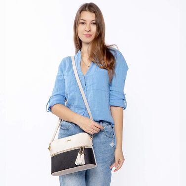 LOVEVOOK Сумка-шоппер для жінок, велика сумка на плече, шкіряна сумка, набір 3 шт. (чорний/бежевий)