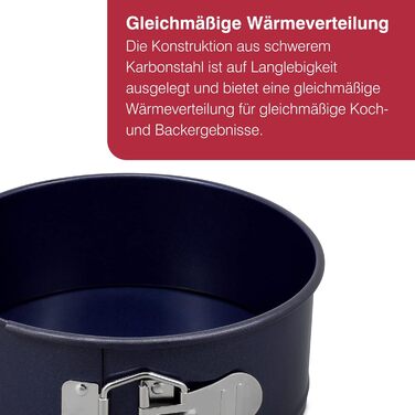 Форма для випічки Zyliss E980194 Springform, 23 см, з антипригарним покриттям, нержавіюча сталь, темно-синій колір, для маленьких тортів, сумісна з посудомийною машиною, 5 років гарантії