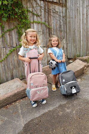 Повсякденний рюкзак-візок для друзів 2 в 1 дитячий рюкзак-футляр 25x16x39 см рожевий