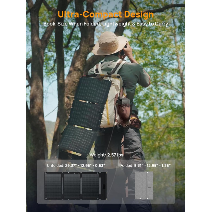 Портативна електростанція AFERIY 145W з акумулятором LiFePO4 99.2Wh (31000mAh), 3 порти, захист 6-в-1, сонячний генератор 100W для кемпінгу, подорожей та надзвичайних ситуацій