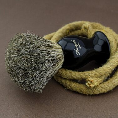 Набір для гоління Haryali London зі щіткою для гоління з борсукової шерсті, небезпечною бритвою, милом для гоління та набором запасних лез, елегантний (3 шт. ()