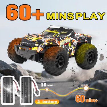 Радіокерований позашляховик BAZADER 1:18 з LED підсвіткою та розпилювачем води, 25 км/год, 2.4 GHz, для дітей від 4 років (Жовтий)