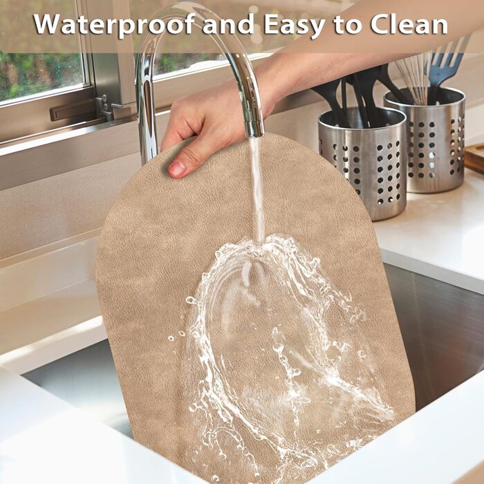 Підставки під тарілки ADRIMER, 6 шт., овал, стійкі до високих температур, водонепроникні, миючіся, 30,5 x 43,2 см, PU, для кухні та обідньої кімнати