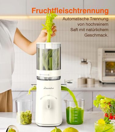 Соковитискач шнековий REV з великим завантажувальним отвором 120 мм, для овочів та фруктів, 1,5 л, режим REV, легко мити