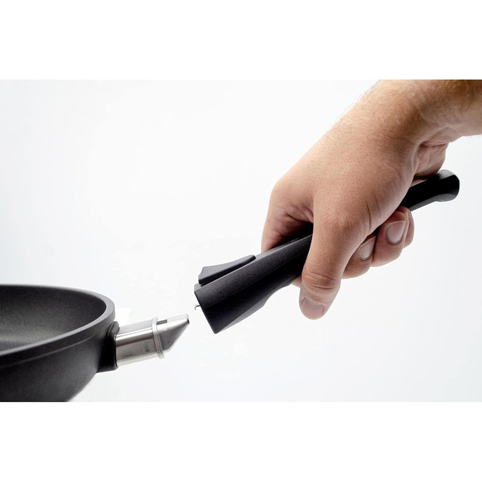 Кутовий індукційний набір і кришка Eurolux 28 x 28 см Знімна ручка - Високий обід 6,5 см - Квадратна лита алюмінієва сковорода з покриттям