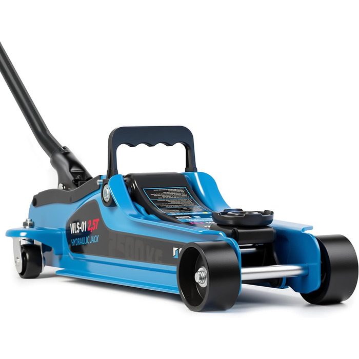 Гідравлічний домкрат STIX 2.5T низькопрофільний з кейсом, гумовими накладками та адаптером для SUV - для легкових та позашляхових автомобілів