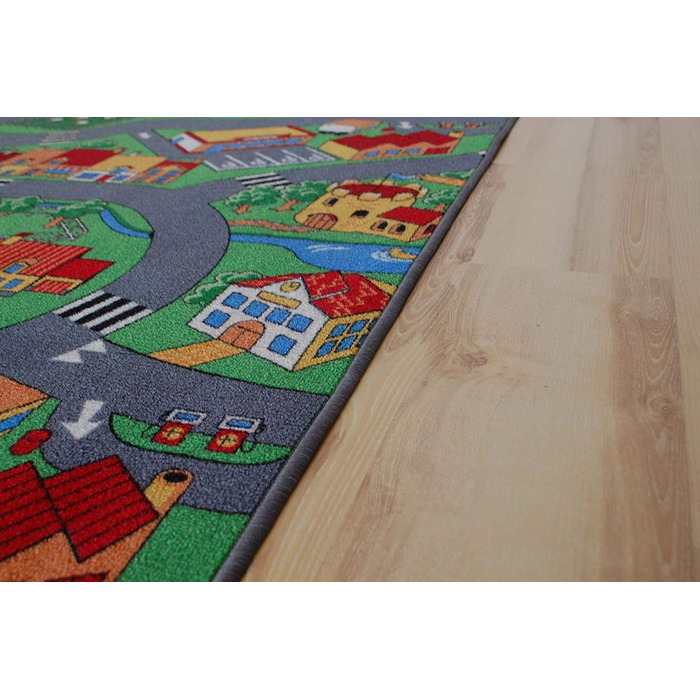 Килим Janning, вуличний килим, ігровий килим, маленьке село, ферма, село, дитячий килим різних розмірів (400 х 500 см)