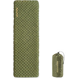 Самонадувний спальний килимок Naturehike 5.8R/3.5R - Value Camping Sleeping Pad, Надувний килимок для кемпінгу, Портативний килимок для сну, Одномісний надувний матрац для сну для трекінгу, Піших прогулянок, Альпінізму, Туристичного туризму, Outdoor (прямокутно-зелений стандарт)