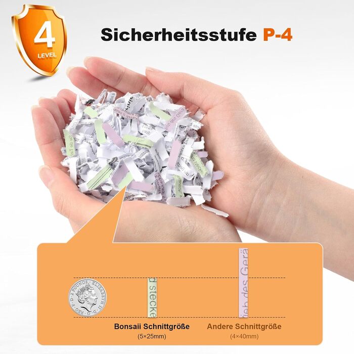 Шредер Bonsaii Aktenvernichter 12 Blatt C282-A: 12 аркушів, P-4, для документів, кредиток, CD, 20л контейнер