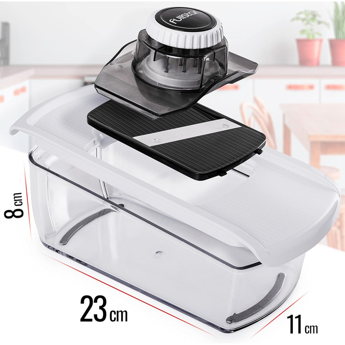 Мандоліна для овочів Gemüsehobel: набір 6-в-1 для нарізки овочів та фруктів | Нарізна терка для кухні