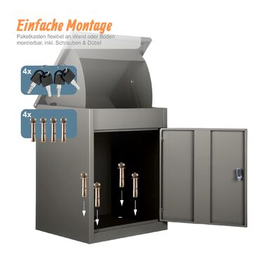 Коробка для зберігання Relaxdays, підходить для монтажу на підлозі та стіні