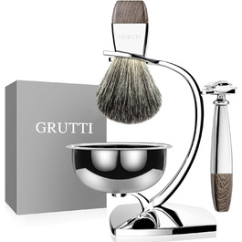 Набір для гоління GRUTTI Premium з бритвою, підставкою та чашею (сумісний з Fusion 5)