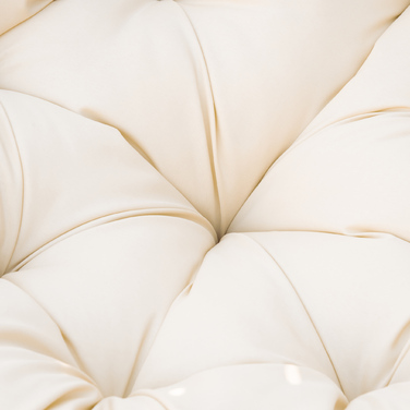 Крісло-гойдалка Outsunny Papasan, плетене крісло, м'яке сидіння, ротанг з штучного волокна, поворотне, металевий каркас, 87 x 97 x 90 см, бежеве