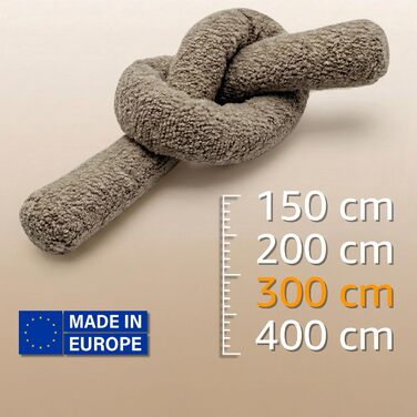 Подушка для сну Totsy Baby (подушка-змійка) для вагітних та підтримки тіла, бавовна, Oeko-Tex, бежева, 300 см