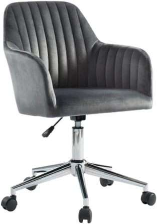 Офісне крісло Eleana - регульована висота, велюр, сірий колір