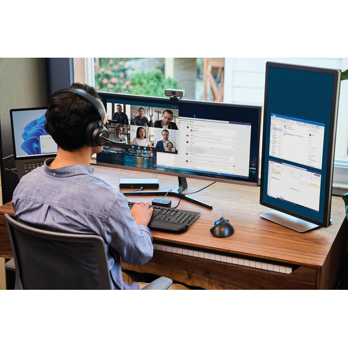 Трекбол Kensington Pro Fit Ergo TB450: Бездротова миша Bluetooth з ергономічним трекболом (34 мм), до 18 місяців роботи від батареї, з переробленого пластику