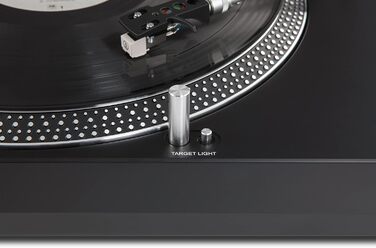Програвач вінілу TechniSat TECHNIPLAYER LP 200 з USB, автоматичний, 33/45 об/хв, алюмінієвий диск, цифровізація, чорний, прямий привід