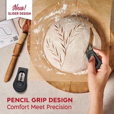 Набір для закваски KneadAce: банка 680.4 г, 2 корзини Banneton, лезо для хліба - подарунок для пекаря