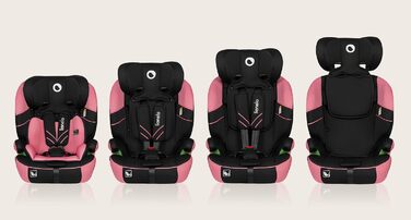 Автокрісло Lionelo Levi One I-Size 76-150 см, Група 1 2 3, Рожеве (R129 i-Size)