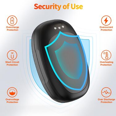 Електричні грілки для рук, 2 шт. - багаторазові, з 3 режимами нагріву, для дітей та дорослих (сірий)