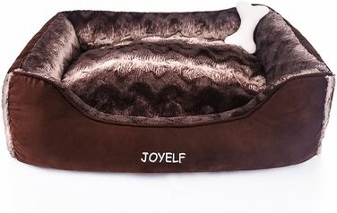 Ліжко для собак JOYELF Medium з покриттям, що миється Піратська плюшева ліжко для домашніх тварин з м'яким підігрівом для кішок або собак з дихаючим м'яким бавовною і скрипучими іграшками в подарунок (прямокутник, середній розмір-76x56 см)