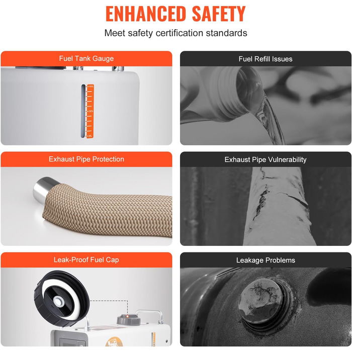 Дизельний обігрівач VEVOR 8 кВт 12/24 В з пультом керування та LCD-дисплеєм, 4,5 л бак, для вантажівок та автодому