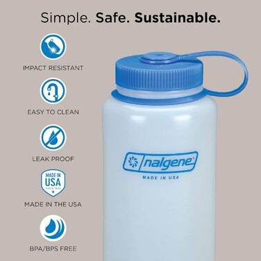 Пляшка для води Nalgene Повсякденний силос з широким горлом синій одинарний