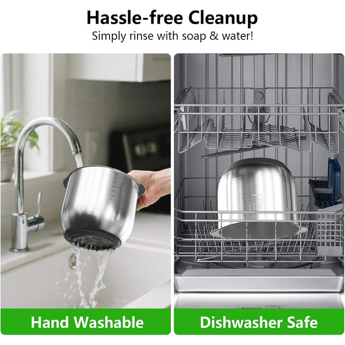 Електричний подрібнювач для кухні 2.5л, мультиподрібнювач 300W з 2 запасними лезами, 3 швидкості, придатний для миття в посудомийній машині, нержавіюча сталь 304, для дитячого харчування, овочів, фруктів, м'яса