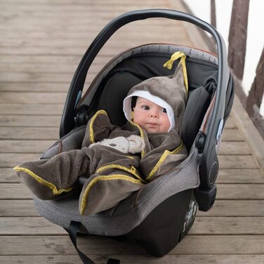 Укутує ковдру Fehn 058246 / затишне дитяче ковдру на липучці для дитячої коляски, перенесення, автокрісла, дитячого ліжечка, для дітей від 0 до 6 місяців (коала)