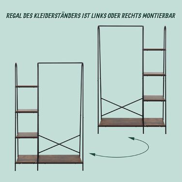 Підставка для одягу Relaxdays з 5 полицями