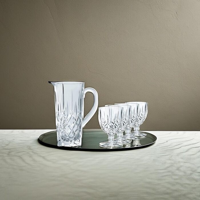 Набір скляного посуду Nachtmann Noblesse (1 кріг + 4 склянки), 1190 мл, кришталеве скло, Made in Germany