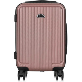 Валіза ручної поклажі OCHNIK Валіза салону Жорсткий футляр Візок для кабіни Дорожня валіза Матеріал ABS Колір Рожевий Розміри 53x35x23см 28 літрів 4 рулони рожеві S