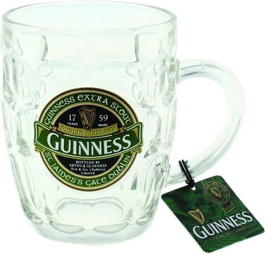 Пінна банка з металевим значком Guinness з ямочкою та металевою емблемою
