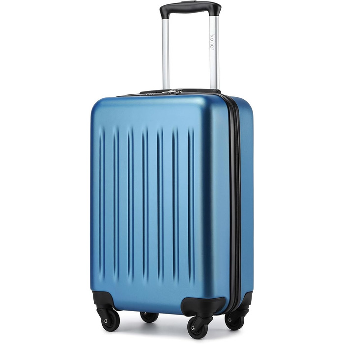 Валіза-тележка KONO 55 см, 20 дюймів, ABS, темно-синій (ручна поклажа)