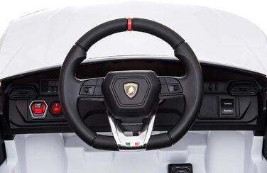Дитячий електромобіль FINOOS Lamborghini Urus з оригінальною ліцензією, 12V акумулятор, вертикальні двері, 2 мотори, радіоуправління, чорний, для дітей 1-4 років